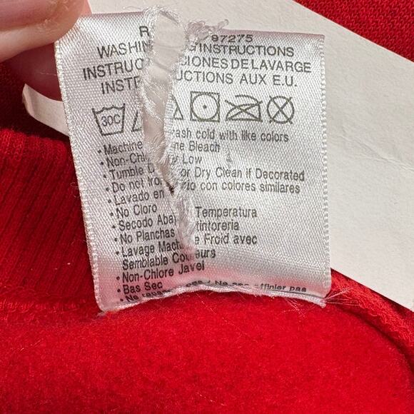 Fox Racing Mens Size L Blank Sweatshirt NOS Red Crew Neck Long Sleeve Streetwear - Picture 4 of 10